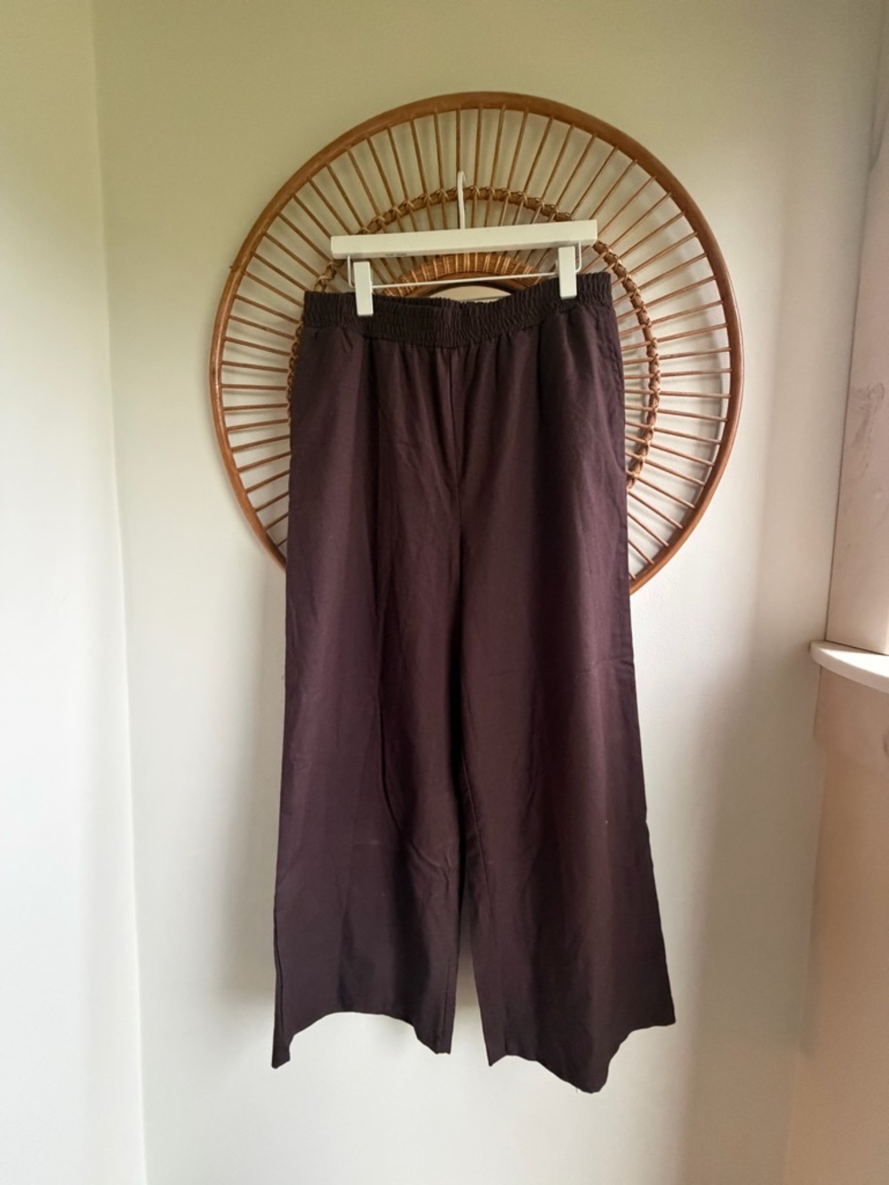 Vintage Wide Leg Pants - Dark Brown